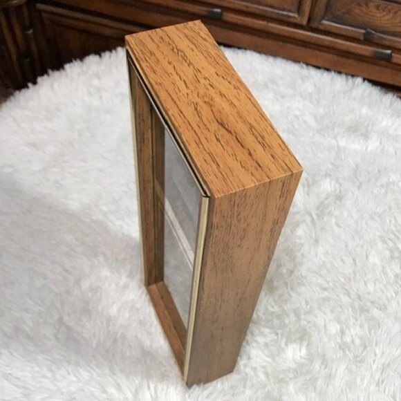 Vintage Coca-Cola Wood/Glass Small Grandfather Gold/MirrorTrim Stand Wall Clock - Picture 3 of 10